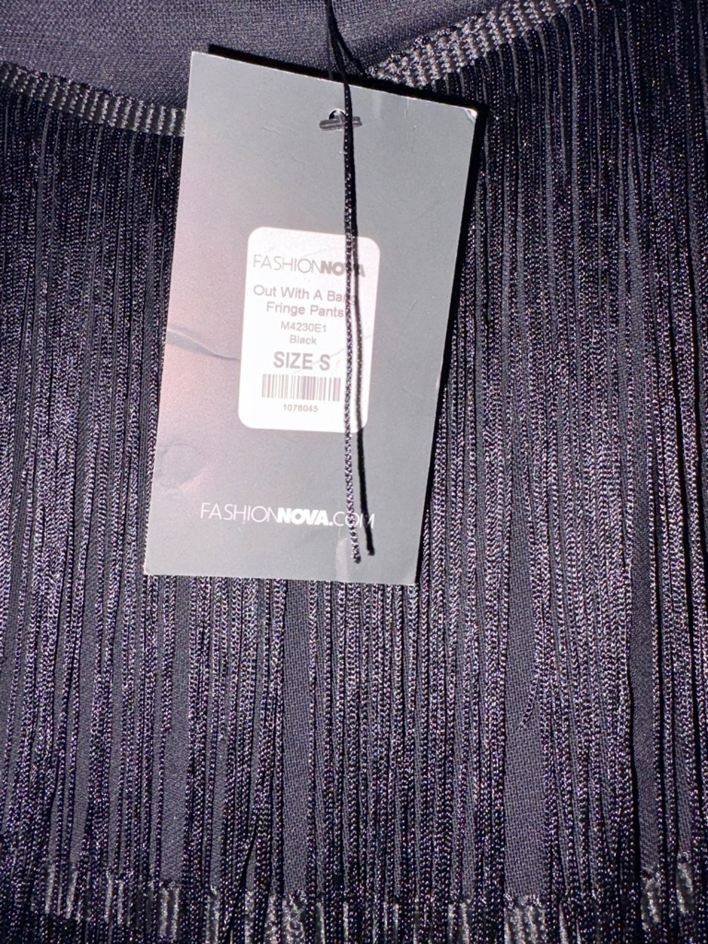 Fashion Nova Black Tassel Fringe Pants - Picture 4 of 4